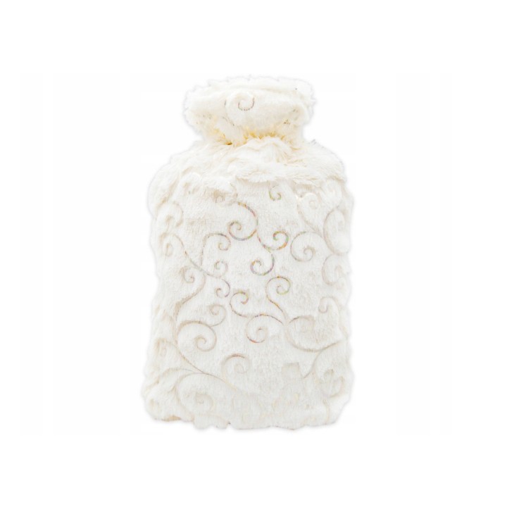 TERMOFOR GUMOWY/OGRZEWACZ 2L W POKROWCU PLUSZOWY BIAŁY 1664