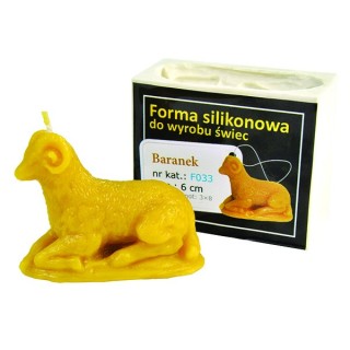 Silikonowa forma na świece - Baranek - wzór F033