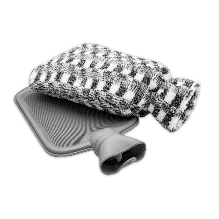 TERMOFOR GUMOWY/OGRZEWACZ 2L W POKROWCU BIAŁO-CZARNY KRATA 1657