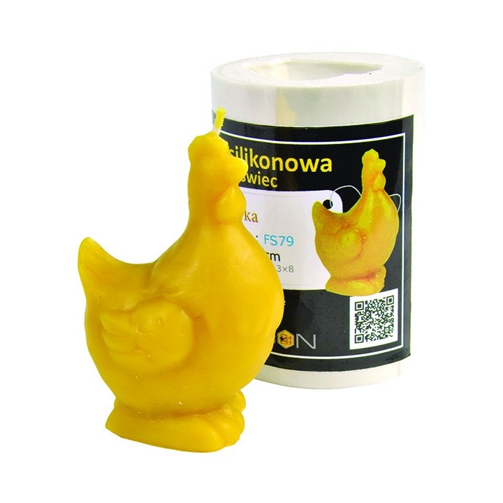 Silikonowa forma na świece - Kurka - wzór FS79