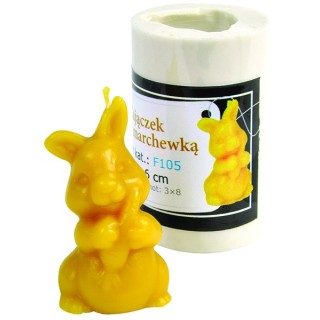 Silikonowa forma na świece - Zajączek z marchewką - wzór F105