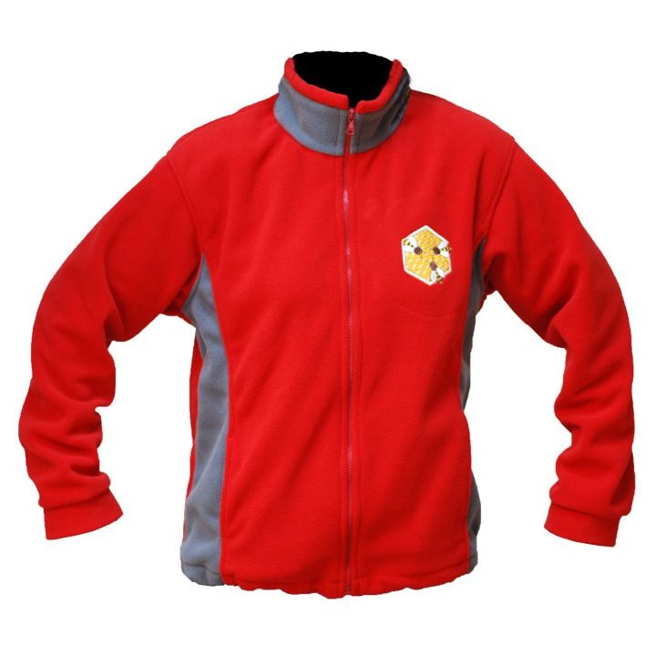 Polar z haftem dla pszczelarza (czerwony) - rozmiar męski - PLR1R