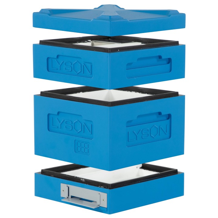 Mini dennica do mini ula WL, Dadant CLASSIC na ramki modułowe, malowana (niebieski) - W16C_N