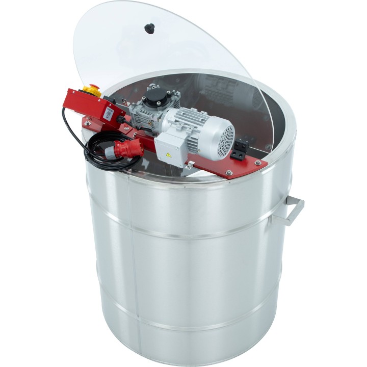 Odstojnik z płaszczem grzewczym, wodnym, do standaryzacji miodu lub mieszania syropu, 500 kg (grzanie 230V / napęd 400V)