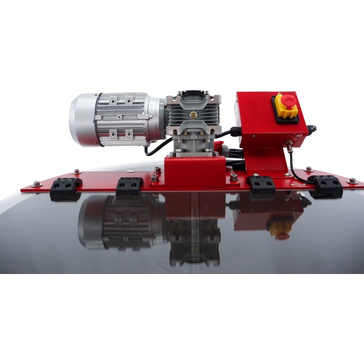 Odstojnik z płaszczem grzewczym, wodnym, do standaryzacji miodu lub mieszania syropu, 500 kg (grzanie 230V / napęd 400V)