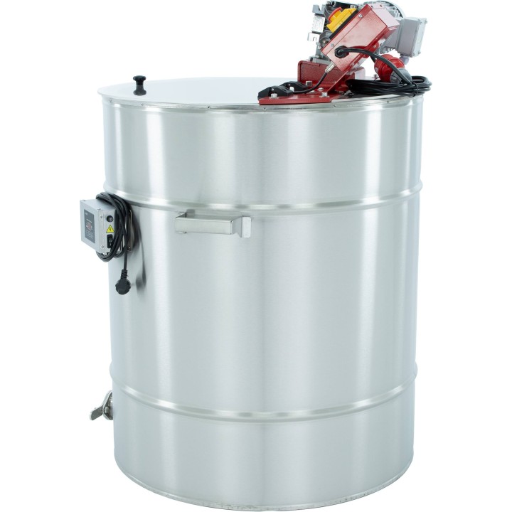 Odstojnik z płaszczem grzewczym, wodnym, do standaryzacji miodu lub mieszania syropu, 500 kg (grzanie 230V / napęd 400V)