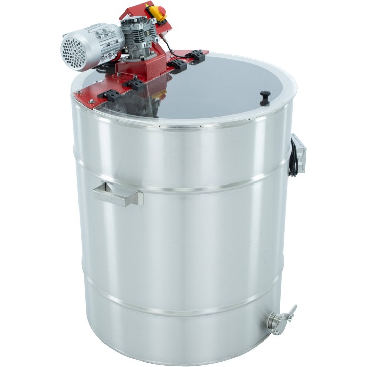 Odstojnik z płaszczem grzewczym, wodnym, do standaryzacji miodu lub mieszania syropu, 500 kg (grzanie 230V / napęd 400V)