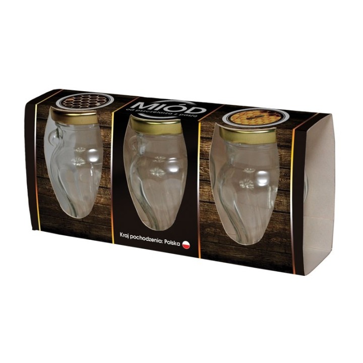 Pudełko na 3 słoiki 106ml (10szt) – P8b