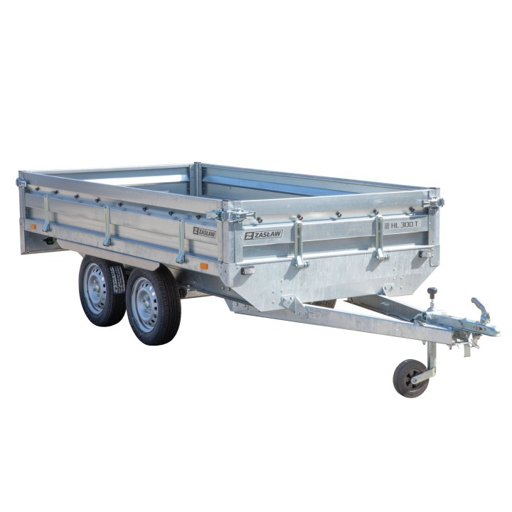 Przyczepa do transportu uli z burtami z wagą pasieczną platformową