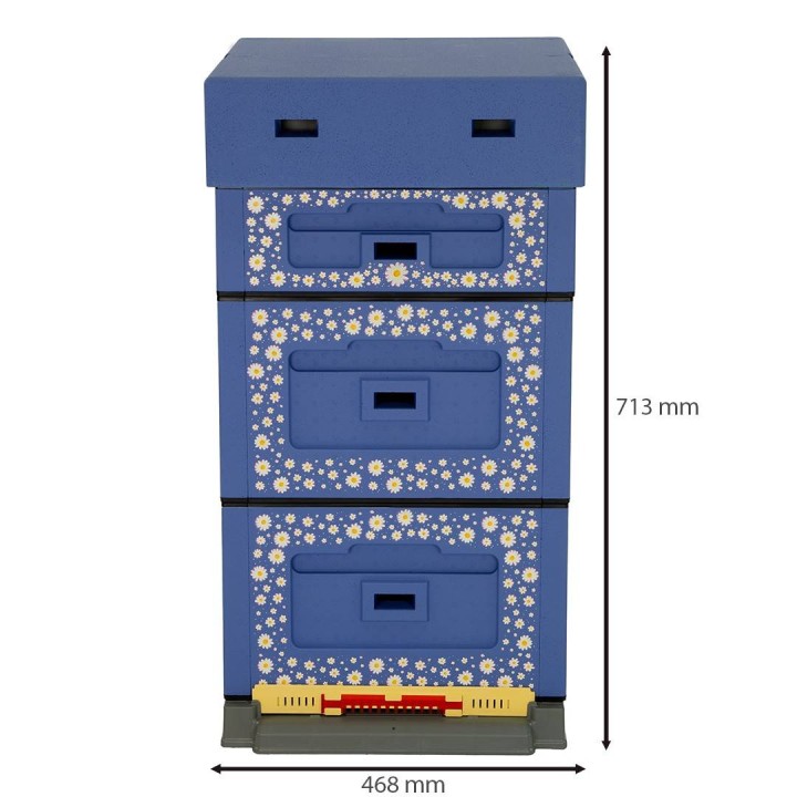 Ul wielkopolski OPTIMA, ciemnoniebieski, nadruk - stokrotka, nieskręcony