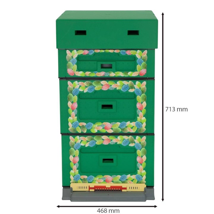 Ul wielkopolski OPTIMA, ciemnozielony, nadruk - liście, nieskręcony