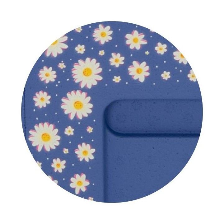 Ul Dadant OPTIMA, ciemnoniebieski, nadruk - stokrotki, nieskręcony