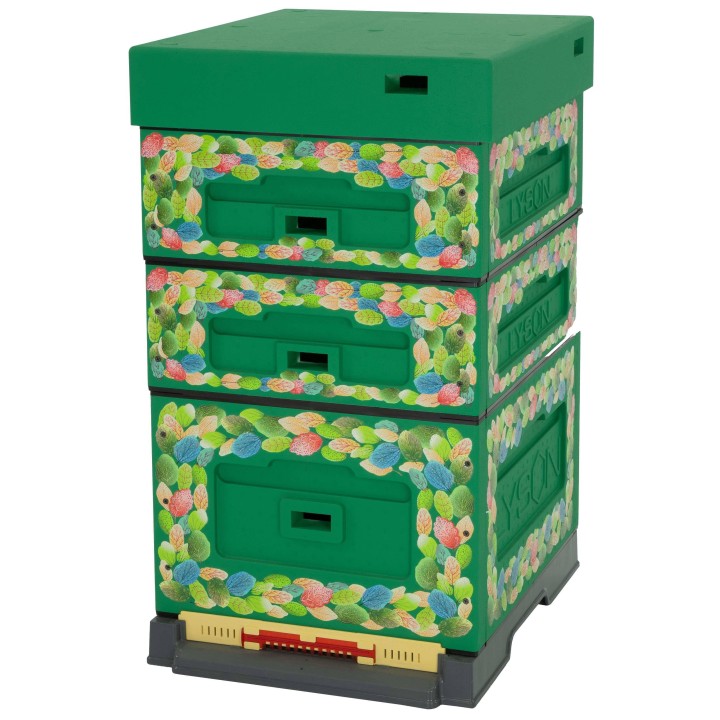 Ul Dadant OPTIMA, ciemnozielony, nadruk - liście, nieskręcony