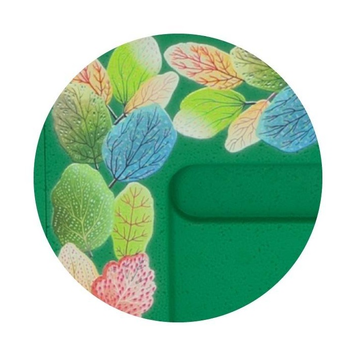 Ul Dadant OPTIMA, ciemnozielony, nadruk - liście, nieskręcony