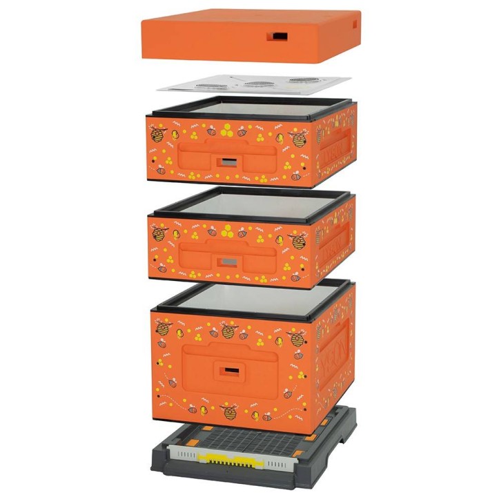 Ul Dadant OPTIMA, pomarańczowy, nadruk - pszczoła, nieskręcony