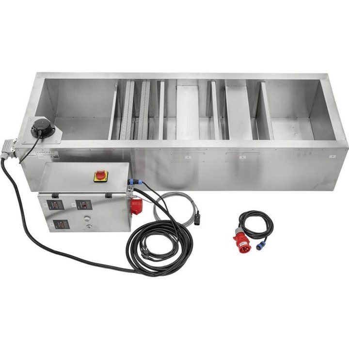 Odstojnik do miodu z sitem kaskadowym z pokrywą, z elektronicznym czujnikiem poziomu miodu