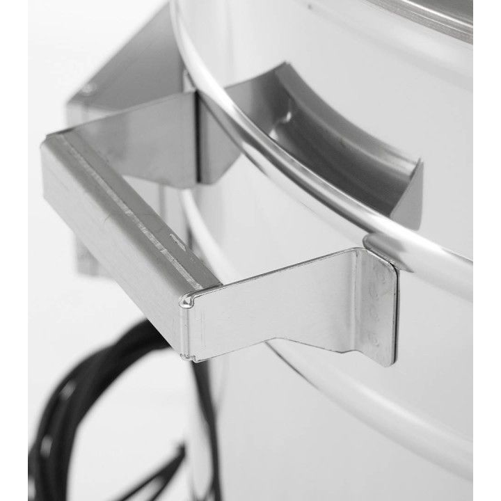 Odstojnik nierdzewny z płaszczem grzewczym 150 l / ~210 kg, 230V, zawór nierdzewny 6/4", stożkowe dno – PREMIUM