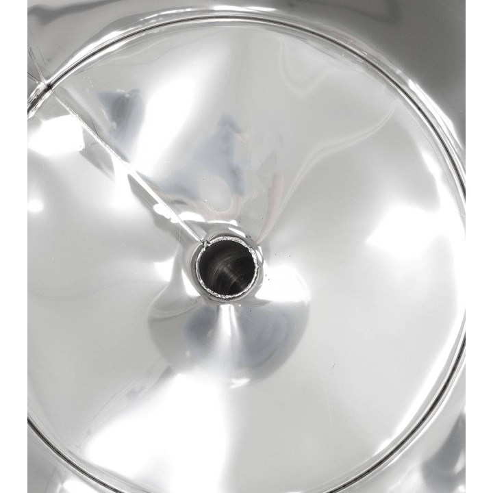 Odstojnik nierdzewny z płaszczem grzewczym 150 l / ~210 kg, 230V, zawór nierdzewny 6/4", stożkowe dno – PREMIUM