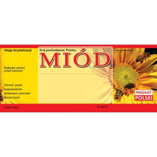 Paczka etykiet na miód – wzór E10