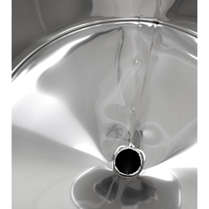 Odstojnik nierdzewny z płaszczem grzewczym 100 l / ~140 kg, 230V, zawór nierdzewny 6/4", stożkowe dno – PREMIUM