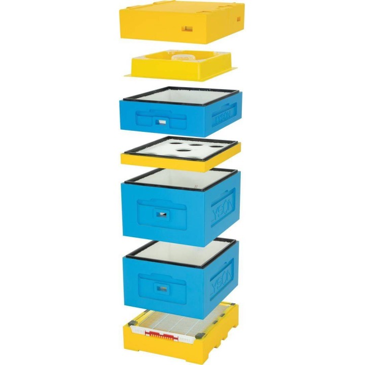 Ul wielkopolski 12-ramkowy z dennicą wysoką higieniczną, z podkarmiaczką plastikową 7,5 l, malowany - PREMIUM