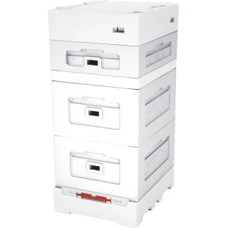 Ul wielkopolski 12-ramkowy z dennicą wysoką higieniczną, z podkarmiaczką plastikową 7,5 l, niemalowany - PREMIUM