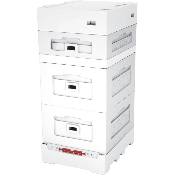 Ul wielkopolski 12-ramkowy z dennicą wysoką higieniczną, z podkarmiaczką plastikową 7,5 l, niemalowany - PREMIUM