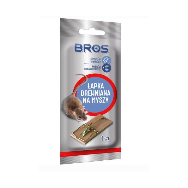 BROS - łapka na myszy drewniana