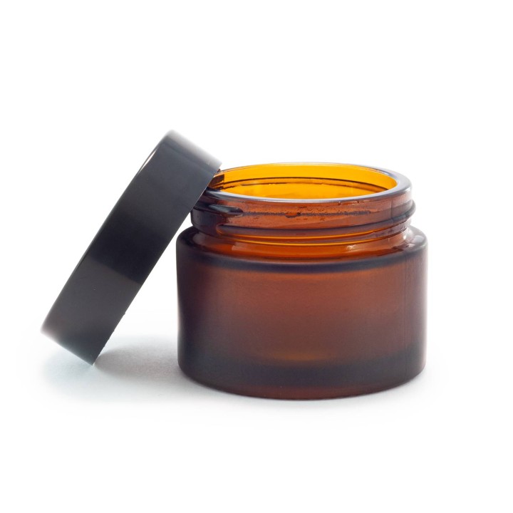 Słoik z ciemnego szkła matowy 50ml + zakrętka wzór A114