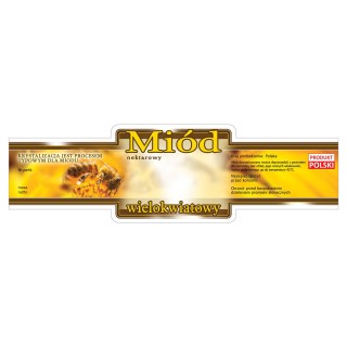 Paczka etykiet ozdobnych na miód wielokwiatowy (100szt) - wzór E227