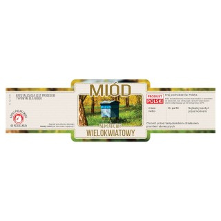 Paczka etykiet ozdobnych na miód wielokwiatowy (100szt) - wzór E228