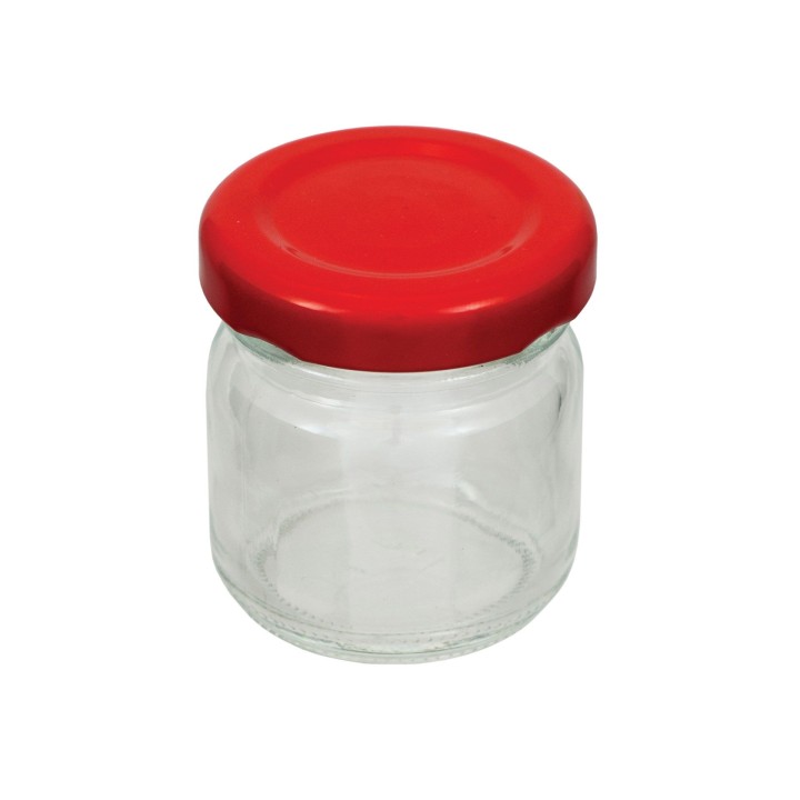Paczka 30 szt słoiczków 50g z nakrętkami czerwonymi (30szt) - A1r