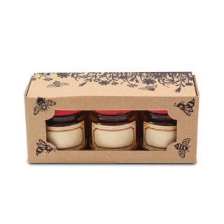 Pudełko Ozdobne na 3 słoiki 35 ml (10szt) – P20B