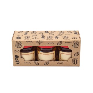 Pudełko Ozdobne na 3 słoiki 35 ml (10szt) – P20a