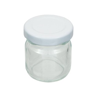 Paczka 30 szt słoiczków 50g z nakrętkami białymi (30szt) - A1w