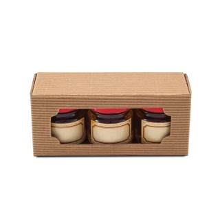 Pudełko Ozdobne na 3 słoiki 35 ml (10szt) - P23A