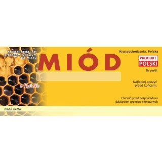 Paczka etykiet na miód – wzór E4