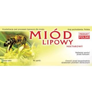 Paczka etykiet na miód lipowy - wzór E13