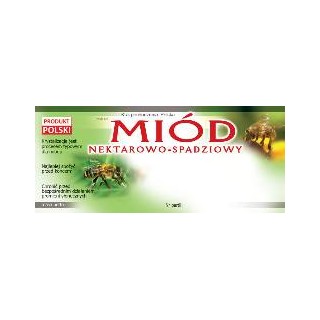 Paczka etykiet na miód nektarowo -spadziowy (100szt) - wzór E18