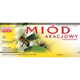 Paczka etykiet na miód akacjowy – wzór E17