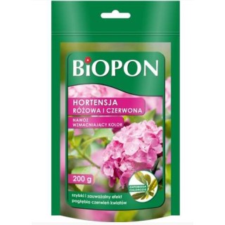 BIOPON - hortensja różowa i czerwona - nawóz wzmacniający kolor 200g - BR1561B