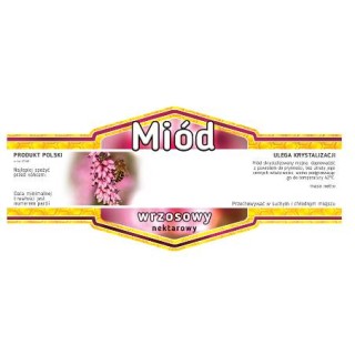 Paczka etykiet na miód wrzosowy  (100szt) - wzór E1349