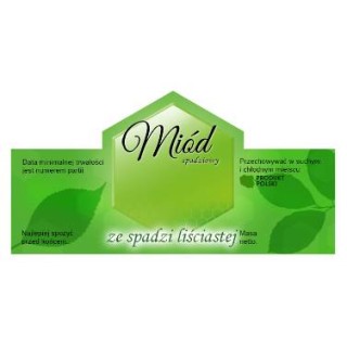 Paczka etykiet na miód ze spadzi liściastej (100szt) - wzór E706