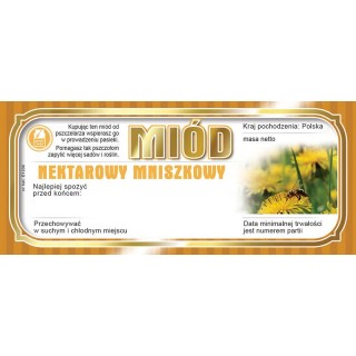 Paczka etykiet na miód mniszkowy 116x50 (100szt) - wzór E1236