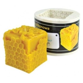 Silikonowa forma na świece - Kostka 6cm  - wzór F007