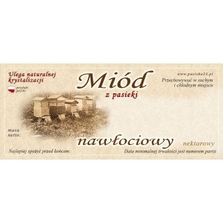 Paczka etykiet na miód nawłociowy 116x50 (100szt) - wzór E1012