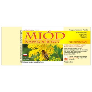 Paczka etykiet na miód nawłociowy 116x50 (100szt) - wzór E1016