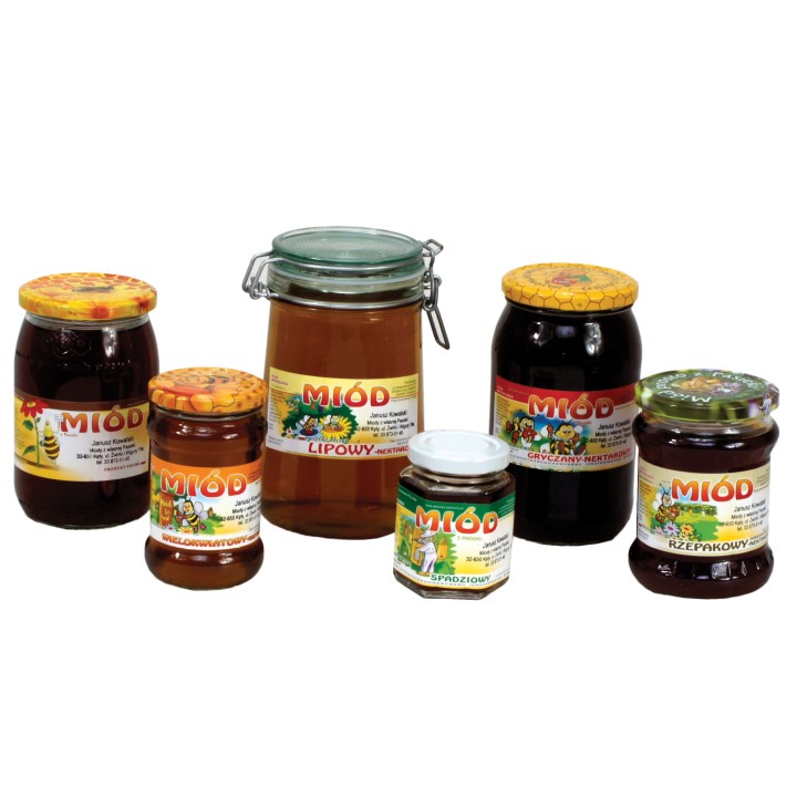 Paczka etykiet na miód faceliowy 116x50 (100szt) - wzór E1021