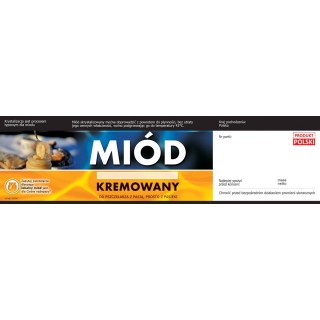Paczka etykiet z kontretykietą na miód kremowany(100szt) - wzór E1208