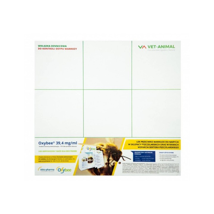 Wkładka dennicowa do kontroli osypu warrozy 30x28cm - wzór VITA24